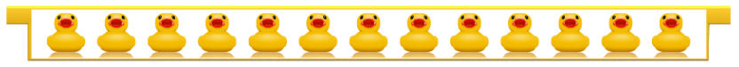 Jump 4 Joy Jump Filler Duckies (Yellow Frame) 10' ft Zero Maintenance Plank (Polymer Wrapped Wood)